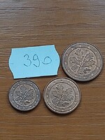 NÉMETORSZÁG 1 + 2 + 5 EURO CENT Acél réz bevonattal, 390