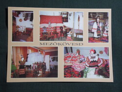 Képeslap,Mezőkövesd,mozaik,Matyó ház múzeum,népművészet,népviselet látkép,részlet,  2000-