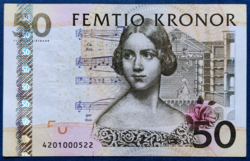 Svédország 50 Kronor / Korona 2004, VF+.