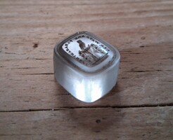 Antik angol üvegpaszta intaglio, 19. század