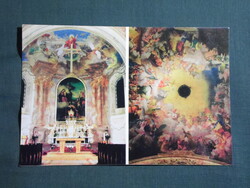 Képeslap,Mezőkövesd,Szent László templom,oltár,freskó látkép,részlet 1987-
