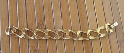 Aranyozott modern széles karlánc - karperec