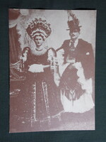 Képeslap,reprodukció,Mezőkövesd,Matyó múzeum,népviselet,népművészet látkép,részlet, 1990-