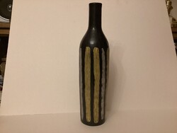 Illés Sándor : Retró váza, mázas kerámia, j.n. hibátlan, m: 36 cm .