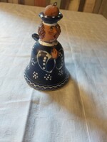 Angyal harang kerámia figura