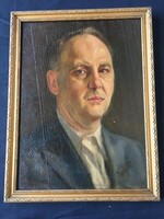 Szignózott férfi portré .