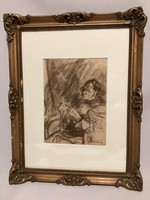 Gráber Margit ( 1895 - 1993 ) . Anyám sorozatából .