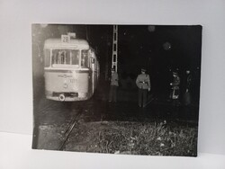 Régi fotó - a 1209-es sz.  28-as villamos baleseti helyszínelése