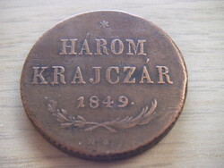 3 Krajcár 1849     Magyarország