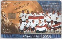 Magyar telefonkártya 1288  2000 Sydney érmese  ODS 4   30.000 Db.