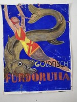 ART DECO REKLÁMTERV - GOLDFISCH FÜRDŐRUHA