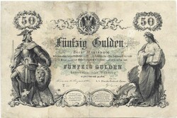 50 forint / gulden 1866 Restaurált Nagyon ritka