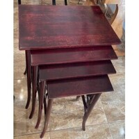 Antik thonet zsúrasztal / lerakóasztal 4 darabos garnitúra 20. sz eleje