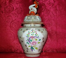 Herend cubash dolphin-catcher lidded vase