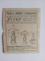 ZA617.18  Reklámküldemény -PETKÓ KORÁNYI gyertya akkumlátor - Tata Tóváros 1918  Szőllős Plébánia