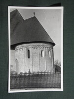 Képeslap,fotó,Karcsa,Árpád kori körtemplom látkép,részlet,1970-