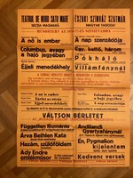 Műsorterv Az 1976 - 1977-es színiévadra ( Északi Színház Szatmár ) .