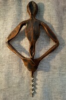 Hatalmas figurális fém dugóhúzó 20cm