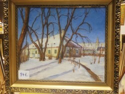 KUNFFY  LAJOS Falusi ház télen 941.