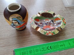 JAPÁN hamutartó és mini korsó kézzel festett  - külön is kérésre