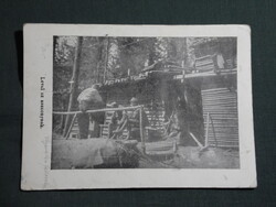 Képeslap,Osztrák Magyar hadsereg,Fokos 19 es front-újság,katona,honvéd levél, barakok,1917
