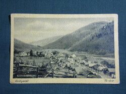 Képeslap,Ukrajna,Királymező,Усть-Чорна [Uszty-Csorna] ,Főutca látkép,részlet,Barasits Bp. ,1940-