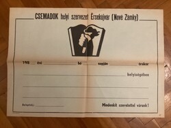 Csemadok helyi szervezete Érsekújvár .