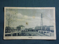 Képeslap,Karcag,Honvéd laktanya látkép,részlet,Dohányáruda karcag kiadás,1930-
