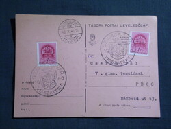 Képeslap,Tábori posta,Szamosújvár visszatért,emlékbélyegzés,1940-