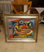 Marosán Gyula festmény kompozíció 1954!
