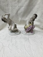Nápolyi Capodimonte páros porcelán figura aktok (01)