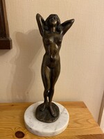 Maugsch Gyula ( 1882 - 1946 vagy 1973 ) - Női akt bronz szobra .