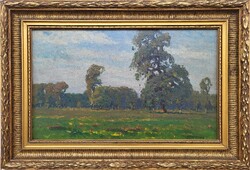 István Bosznay (1868 - 1944) Lankóczy Forest oil painting with Original Guarantee