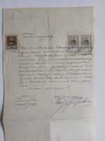 ZA618.10 Régi irat - 1911 Mezőkövesd - Miskolc - Záhorszky Elemér - Kardos József