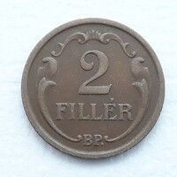 2 Fillér 1938 érme, fémpénz - Magyarország 2 Fillér 1938 pénzérme