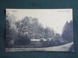 Képeslap,Kalocsa,Érseki palota park kertrészlet,Jurcsó Antal kiadás,1917-