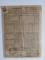 ZA617.39 Fuvarlevél  MÁV -  1947 - Budapest- Nyugati PU - MÁD  Piarista Gazdaság