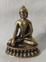 Miniatűr tömör sárgaréz orvosi Buddha figura
