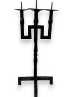 Brutalista Iparművész kovácsolt vas gyertyatartó - 52434