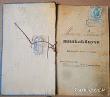 Régi munkakönyv, lakatos, Magyar Királyi Államvasutak, (Eger, Miskolcz 1894-1901)