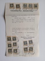 ZA618.13 Régi irat - 1911 Mezőkövesd -  Vatta - Szilvási Mátyás Szarvas Zsuzsanna