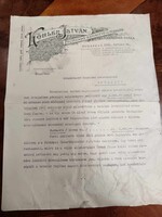 Fejléces papír, Köhler István 1931-es levele és számlája