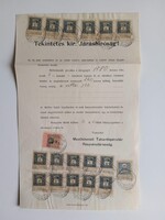 ZA618.12 Régi irat - 1911 Mezőkövesd -  Vatta - Iván János Krizsán Mária
