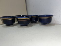 Régi kék porcelán csészék, 5 db. 4141
