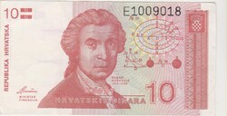 Horvátország 10 dinár 1991 G