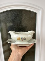 Zsolnay Porcelán asztali tejszínes tejszínkiöntő virágos   paraszti gyűjtői nosztalgia darab