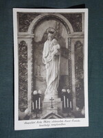 Képeslap,Keszthely,Szent Terézke templom belső,oltár látkép,részlet,Keszthelyi Kármel kiadás,1940-