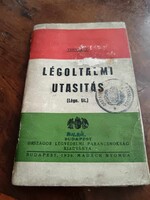 Légoltalmi utasítás 1936-ból, mellékletekkel, kiegészítésekkel, helyesbítésekkel, komplett ritka