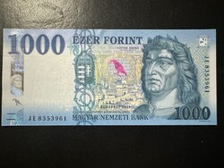 1000 forint 2021 "JE". Tökéletes UNC!!