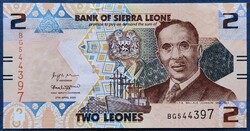 Sierra Leone 2 Leones 2022, UNC.
